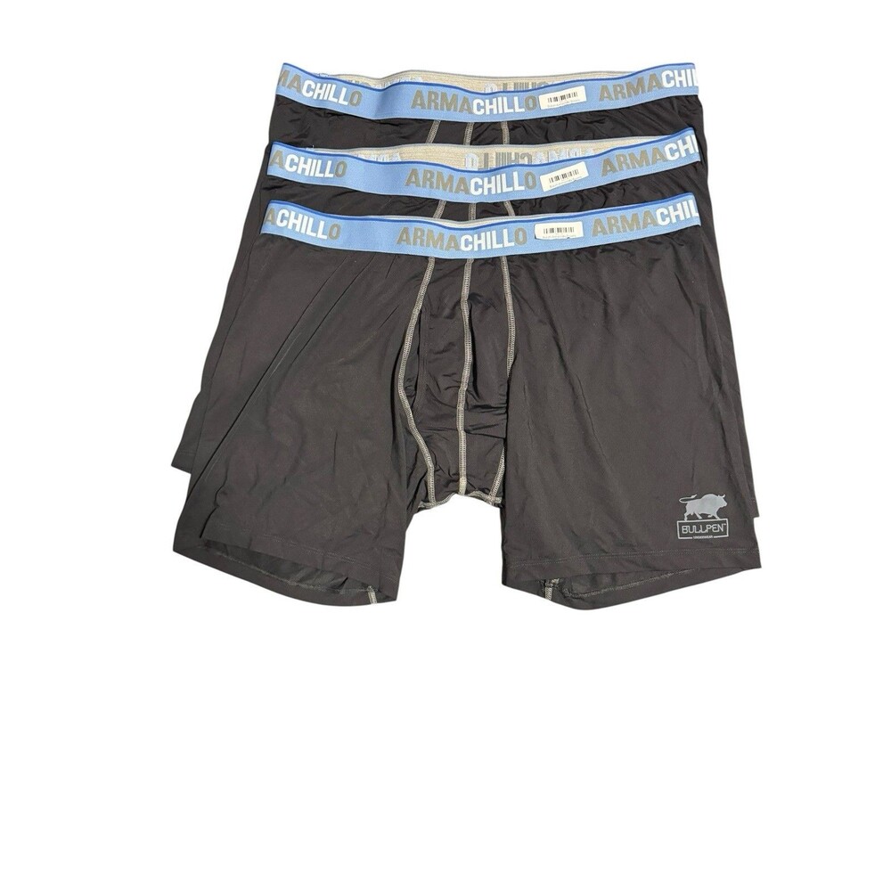 Duluth Trading Co. Armachillo Bullpen Boxer Briefs 3-Pack 2XL Black/Blue